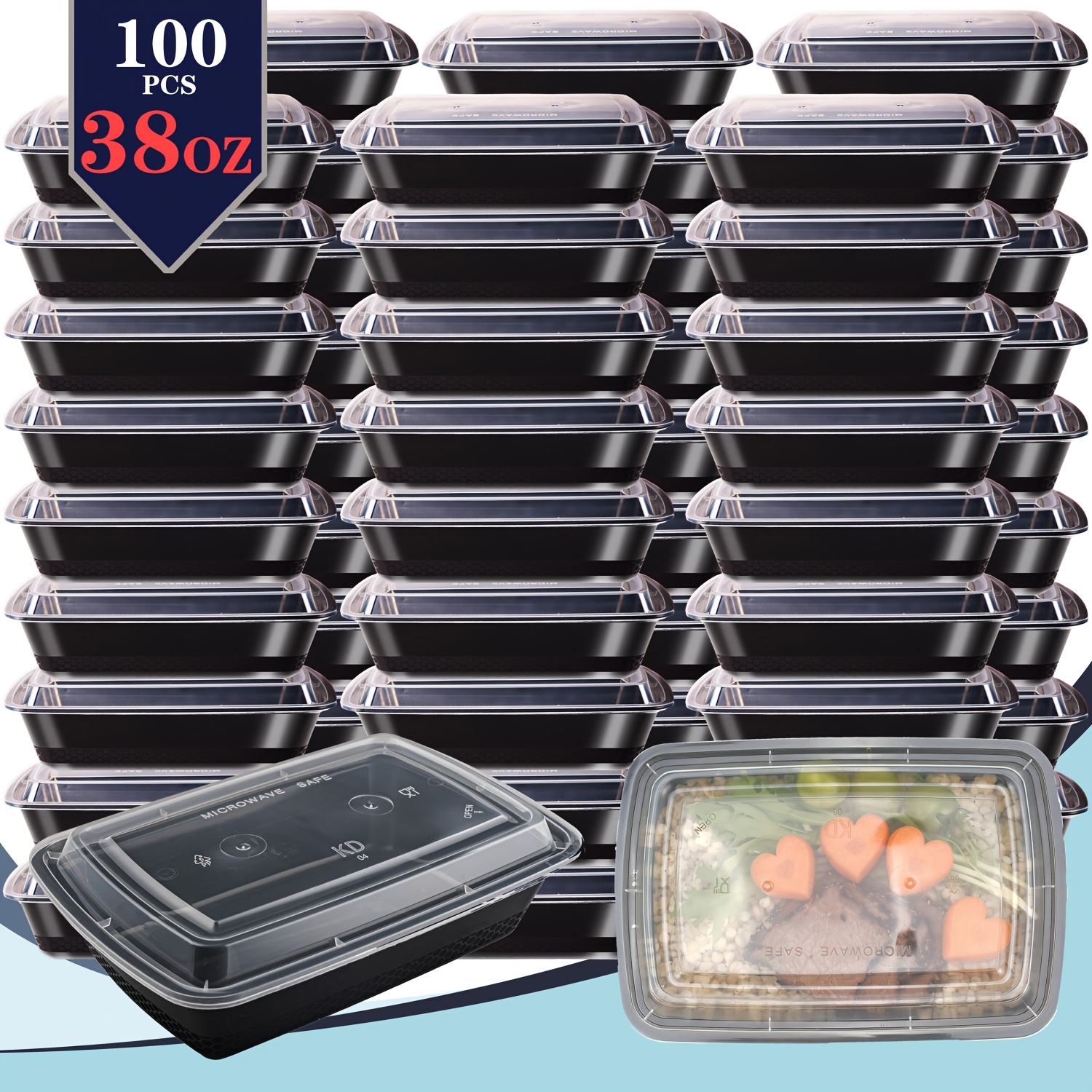 Food & Snacks Coloring - usBlack 100pcs (50 Containers & 50