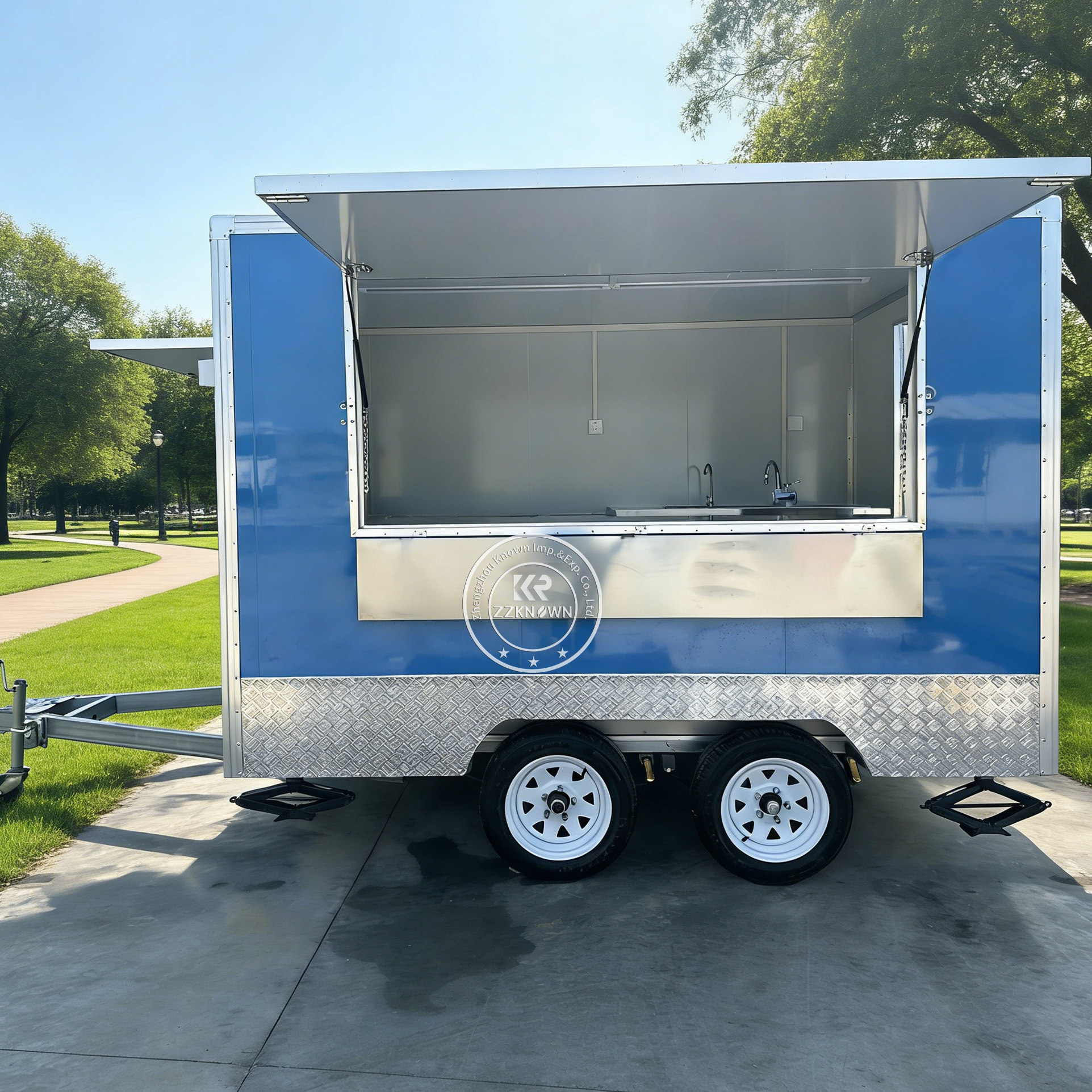 Fast Food With Snacks - Custom Catering Trailer Mobile Fast Food