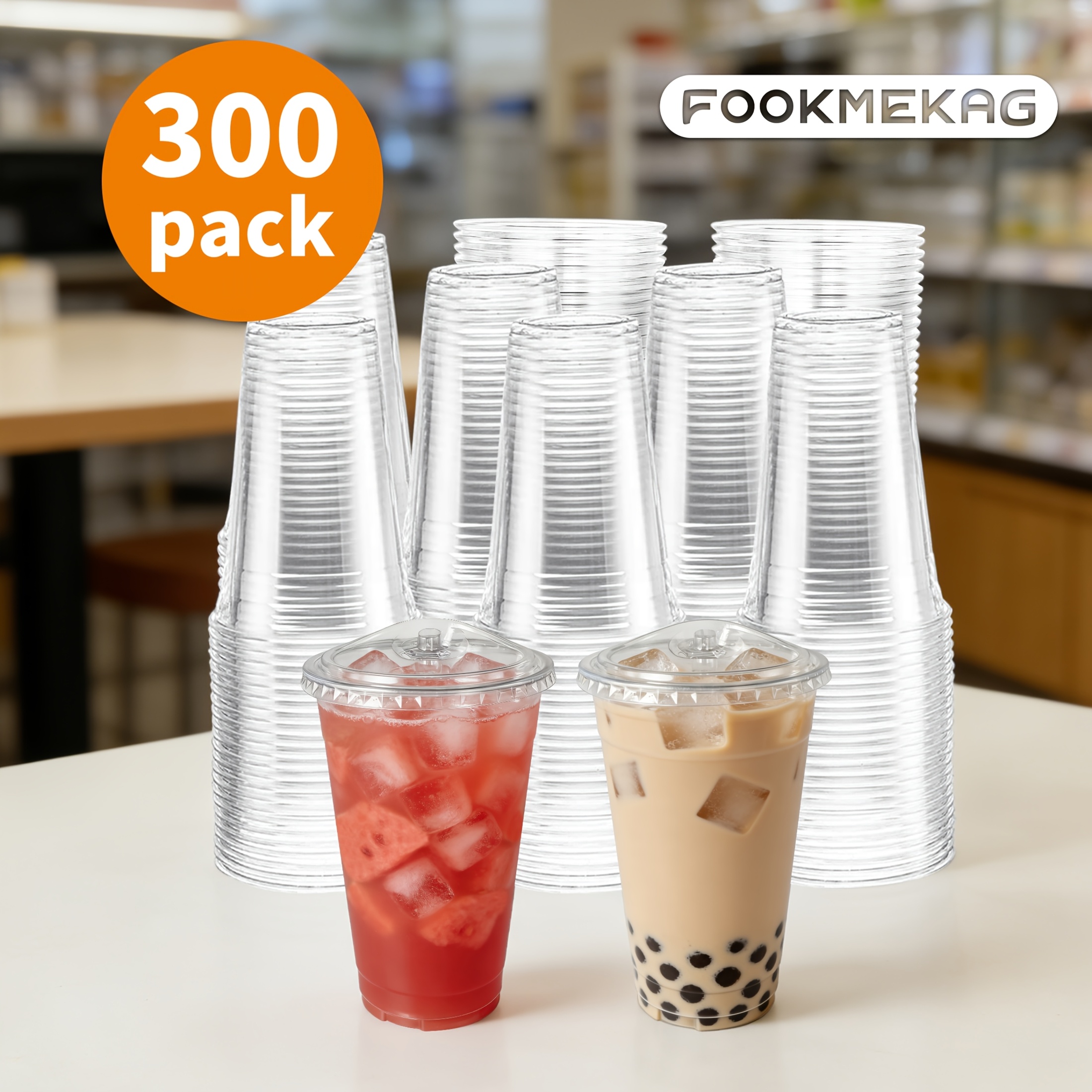 Food & Snacks Coloring - Fun-Sized Transparent Plastic Cups – 300-Pack,