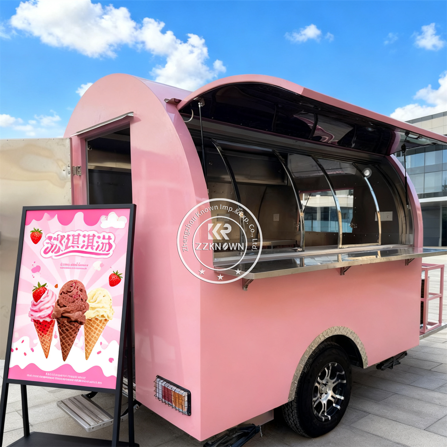 Fast Food With Snacks - Outdoor Food Trailer Street Pizza BBQ
