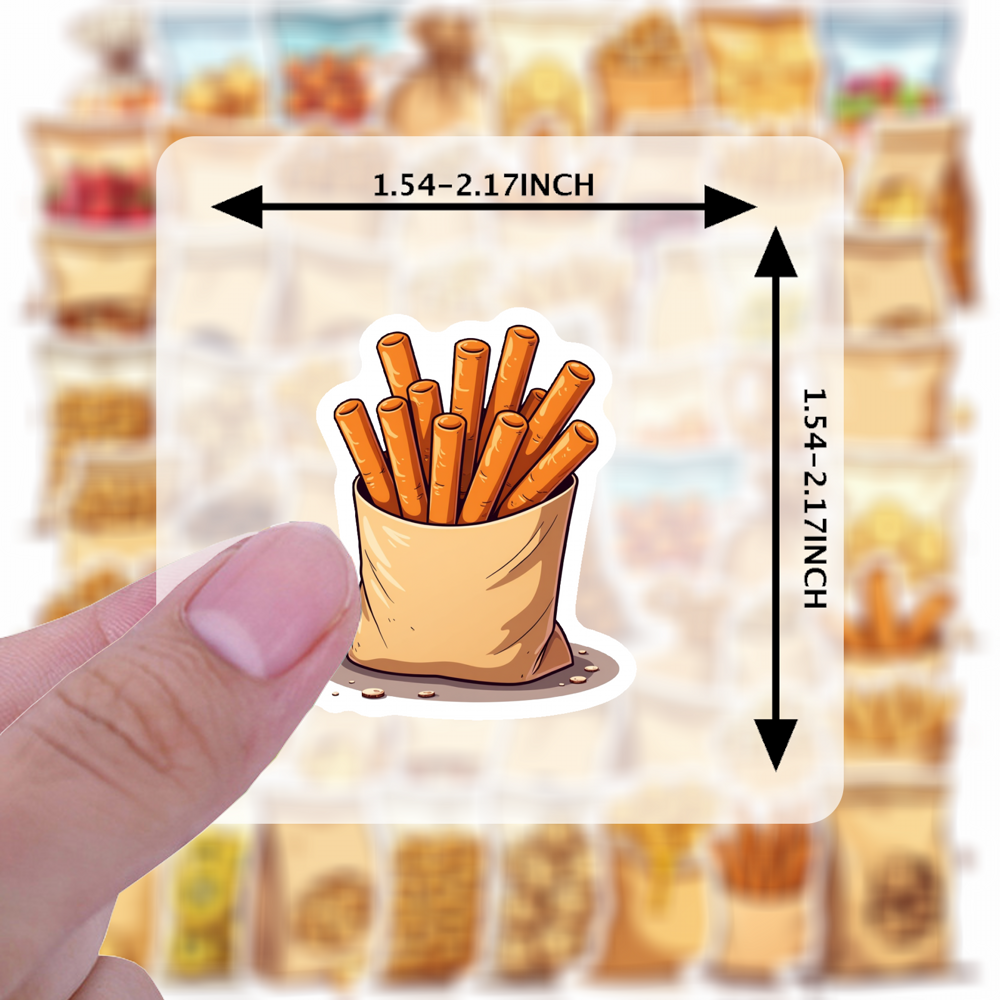 35pcs-100pcs Decals  crunchy S – Snacks Food Labels recenzja i cena