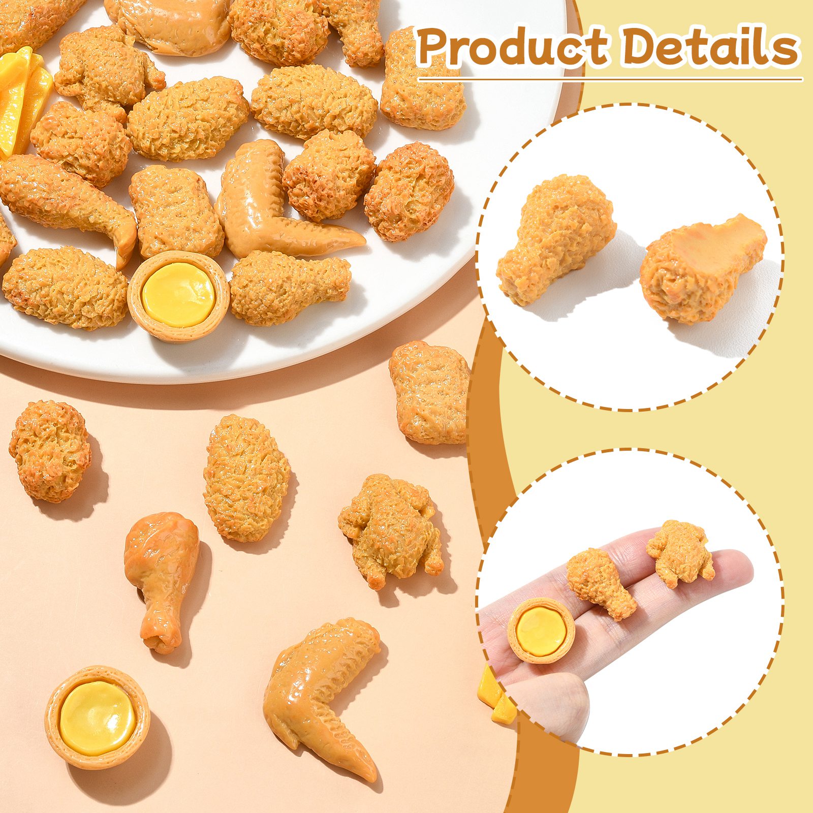 100Pcs Opaque Resin Imitation  – Fast Food With Snacks recenzja i cena