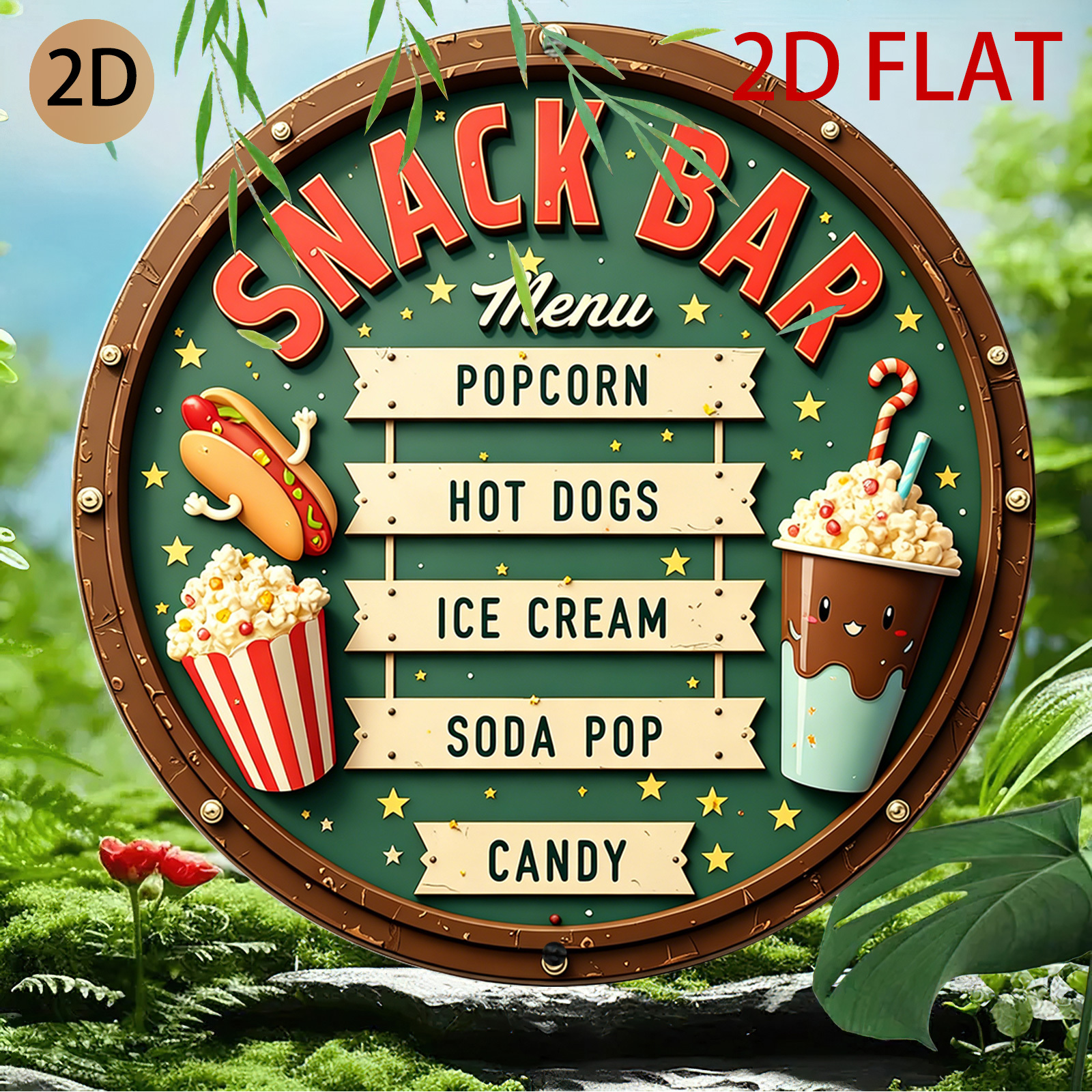 2D Flat, 2d Flat Circular Snac – Food Snacks Menu recenzja i cena