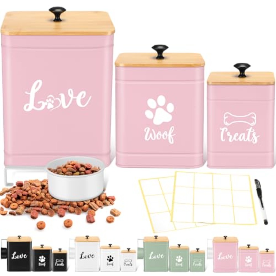 Metal Dog Treat Containers Set – Snacks Food Labels recenzja i cena