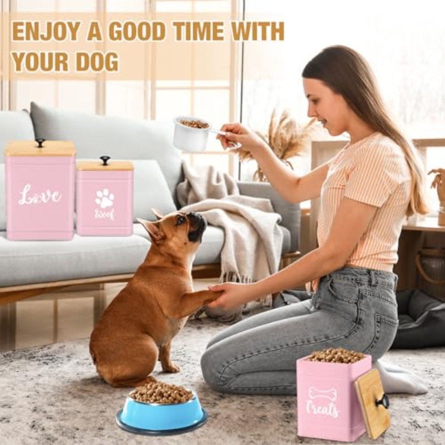 Metal Dog Treat Containers Set – Snacks Food Labels recenzja i cena