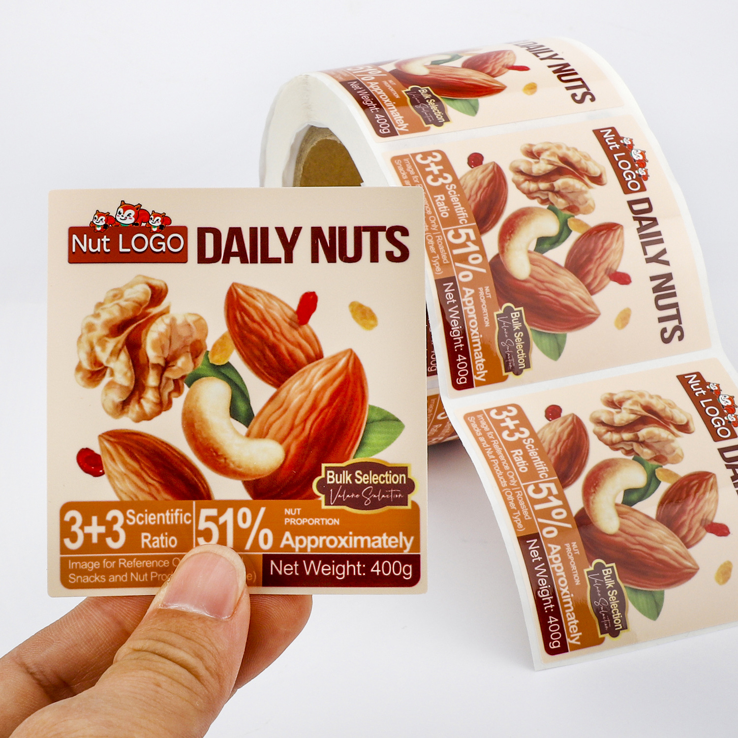 Custom snack stickers, nuts, d – Snacks Food Labels recenzja i cena