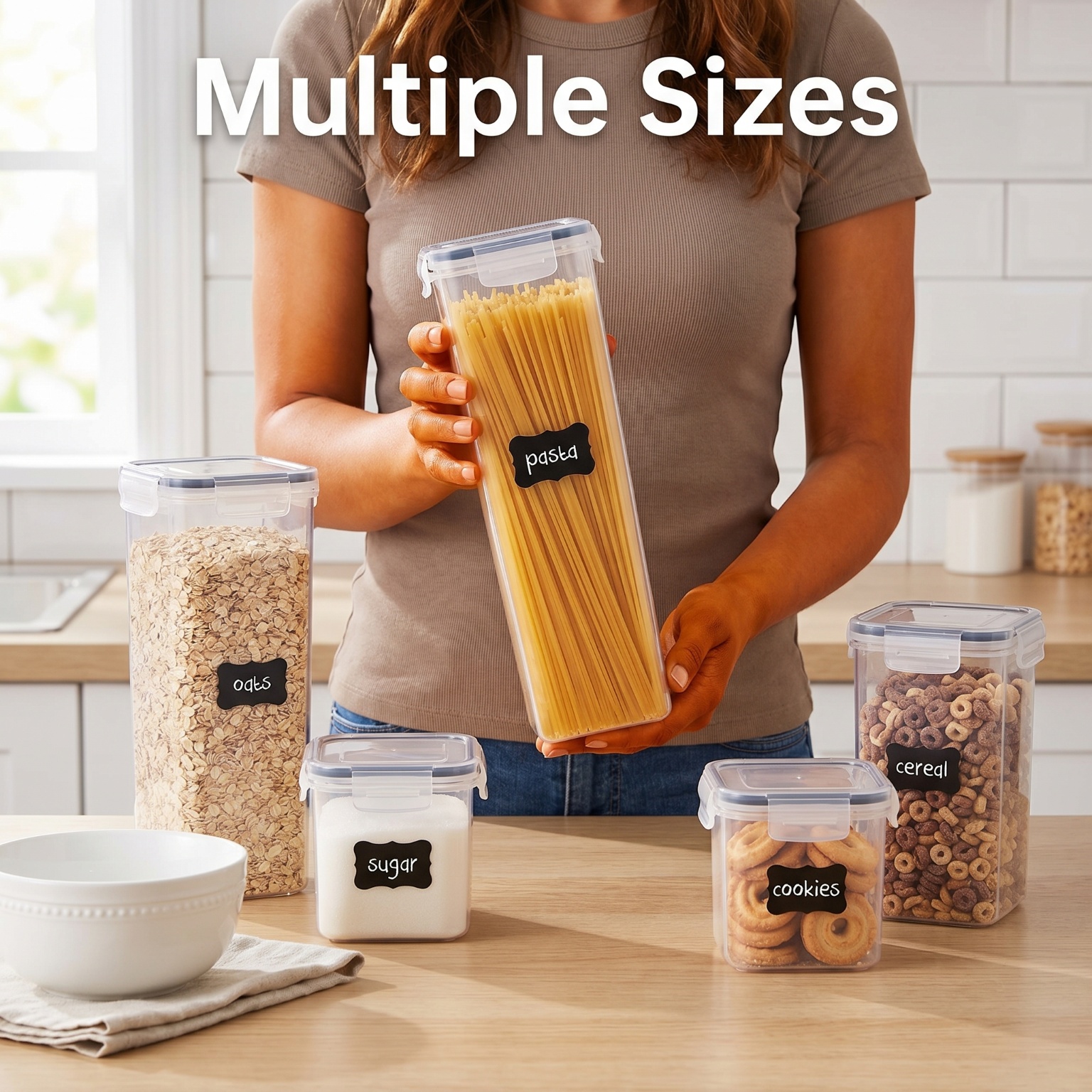 24 Pack Airtight Cereal Storag – Snacks Food Labels recenzja i cena