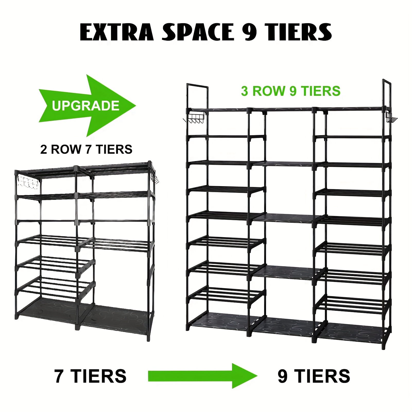1pc 9 Tier Shoe Rack Organizer – Food X recenzja i cena