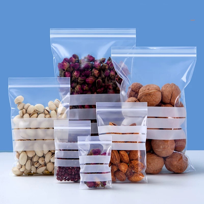 200PCS Clear PE Writing Ziploc – Snacks Food Labels recenzja i cena