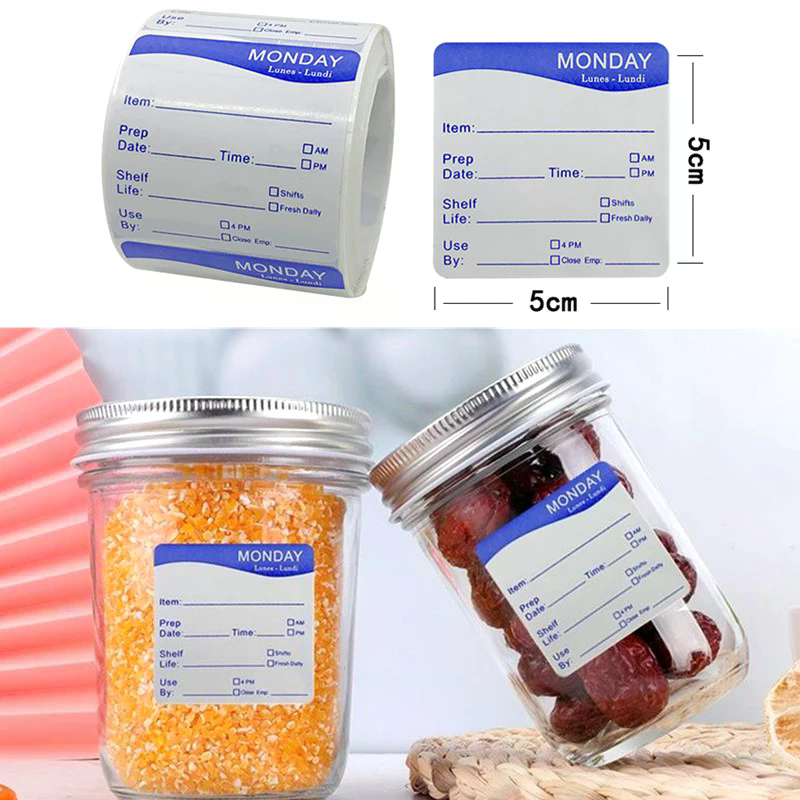 250Pcs/Roll Kitchen Date Food  – Snacks Food Labels recenzja i cena