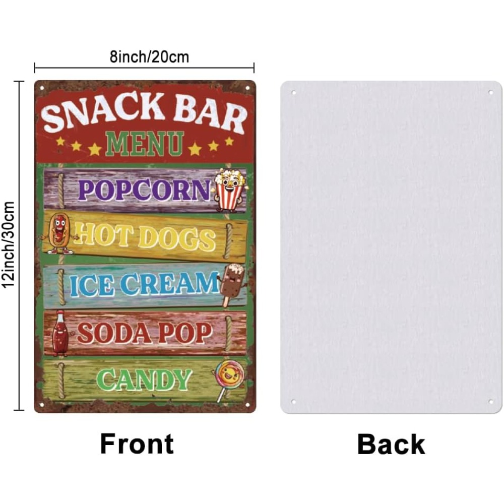 Retro Snack Bar Tin Signs Food – Food Snacks Menu recenzja i cena