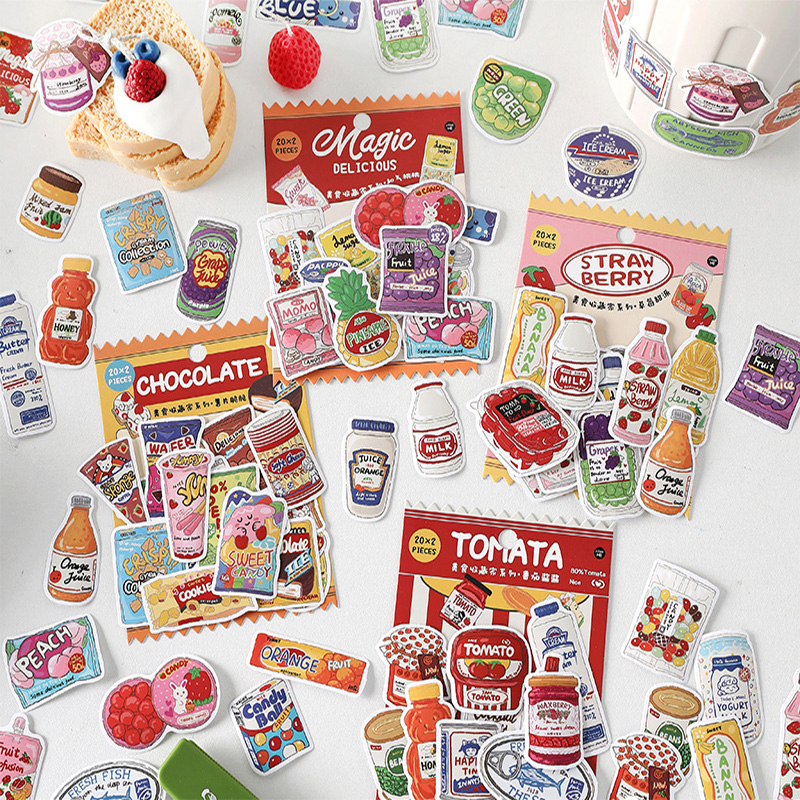 Cute Food Stickers Fast Food S – Snacks Food Labels recenzja i cena