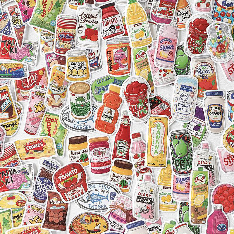Cute Food Stickers Fast Food S – Snacks Food Labels recenzja i cena