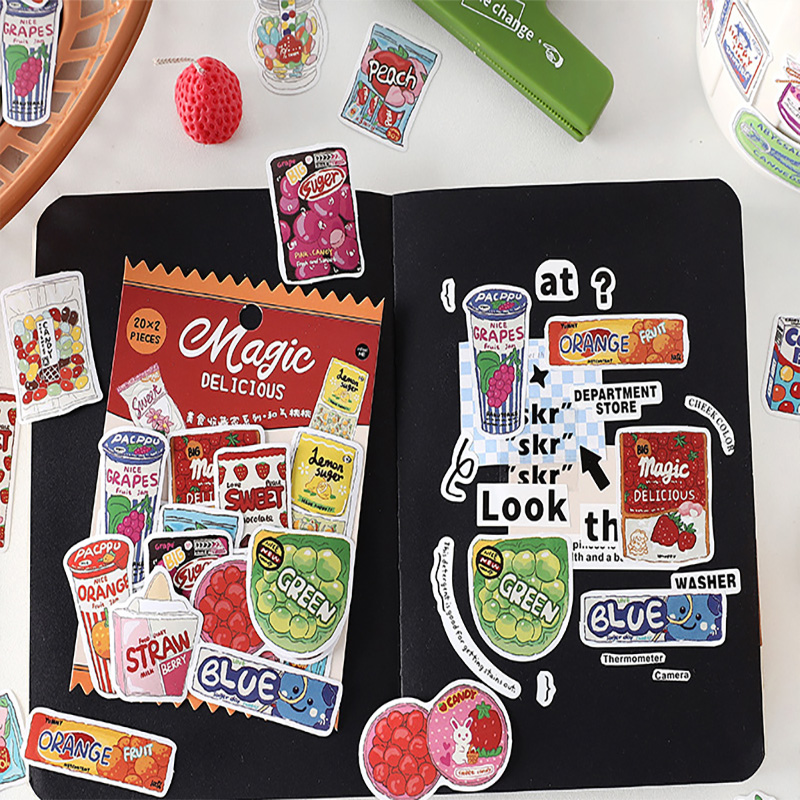 Cute Food Stickers Fast Food S – Snacks Food Labels recenzja i cena
