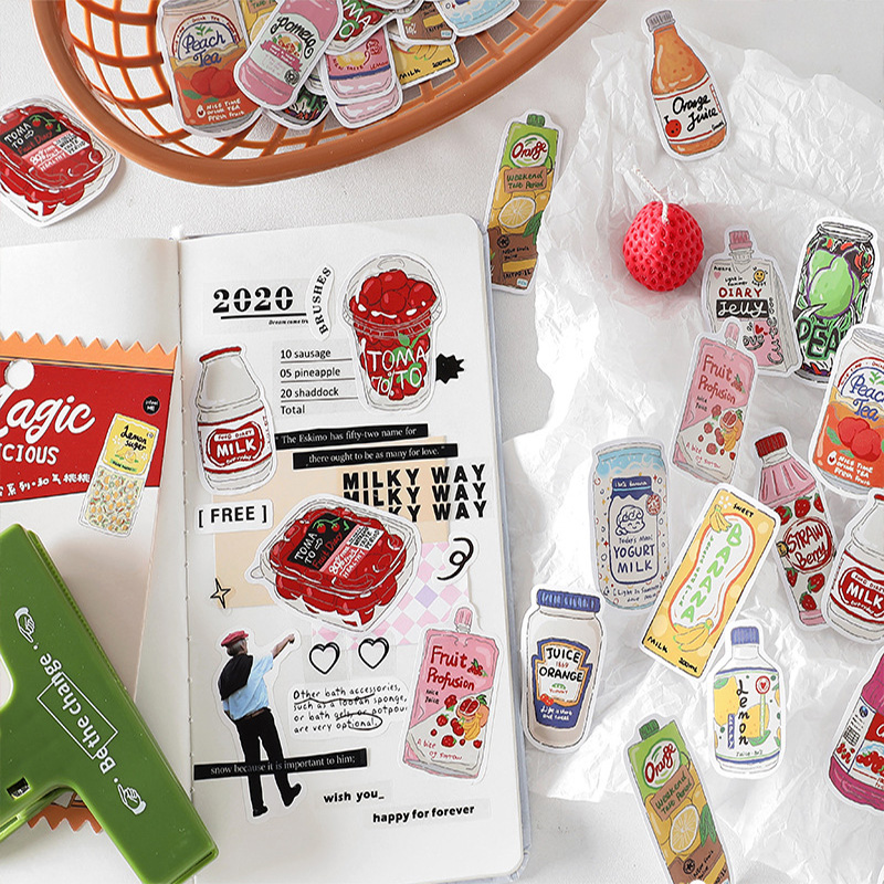 Cute Food Stickers Fast Food S – Snacks Food Labels recenzja i cena